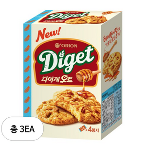 오리온 다이제오트 비스킷 4p, 112g, 3개