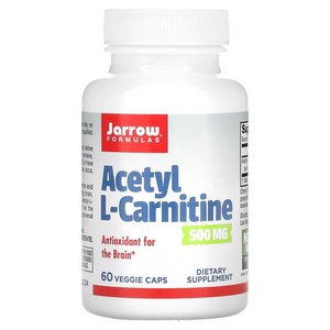 재로우 아세틸 L-카르니틴 500mg 글루텐 프리 베지 캡, 60개입, 1개, 60정