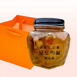 모도리꿀 벌집꿀대용량 선물 답례품[벌집꿀+쇼핑백], 1개, 500g