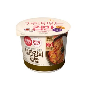 햇반컵반 철판김치덮밥 254g, 6개