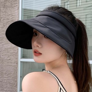 Moden Fashion 여성 햇빛 차단 돌돌이 썬캡 와이드 버킷햇 D03