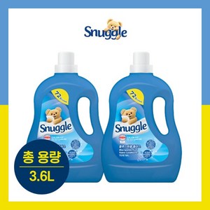 스너글 블루스파클 플러스 섬유유연제 본품, 1.8L, 2개