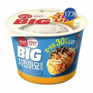 햇반 BIG 컵반 치킨마요덮밥, 313g, 17개