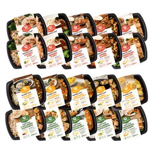 다즐샵 식단관리 도시락 4주 식단 15종 20팩 (맛있는10팩+건강한5팩+가벼운5팩), 220g, 1개
