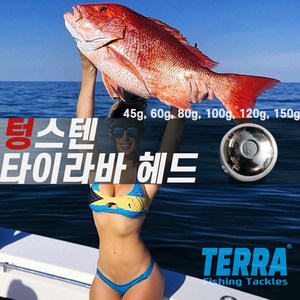 고밀도99% 텅스텐 타이라바 헤드, 텅스텐헤드 120g (원형/무도장), 1개, 1개입