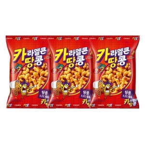 크라운 카라멜콘 땅콩, 72g, 3개