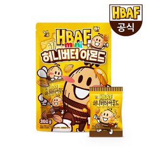 [KT알파쇼핑][본사직영] HBAF 미니 허니버터 아몬드 (20gX15봉), 15개