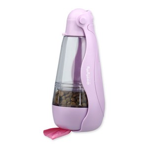 울리올리 휴대용 반려동물 멀티 보틀 산책 물병, 핑크(Pink), 1개