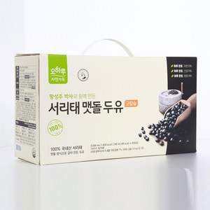 오하루 자연가득 서리태 맷돌 두유 20팩, 180ml, 20개