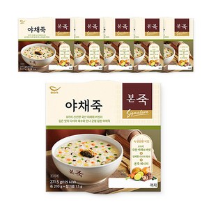 [본죽] 냉장 야채죽 271.5g 5+1컵, 270g, 6개