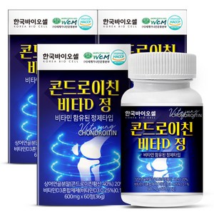 한국바이오셀 콘드로이친 비타D 정, 36g, 3개