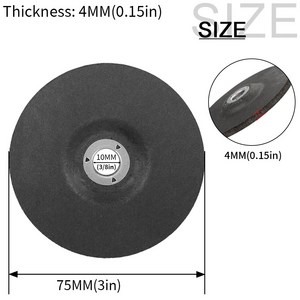 금속 석재 목재 연마용 미니 에어 앵글 그라인더 그라인딩 휠 수지 그라인딩 컷오프 휠 75mm 5 개 10 개 3 인치, 75x10x4mm, 5pcs, 1)75x10x4mm - 5pcs, 5개