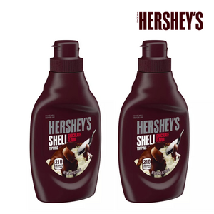 [Heshey's] [1+1] 허쉬 초코쉘 소스 시럽 굳는 초코 시럽 소스 토핑 205g 2개 Heshey's Chocolate Shell Topping