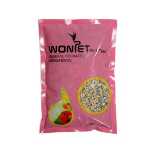 wonpet 원펫 앵무새모이 730g 새사료 애완조 앵무사료 새모이, 1개