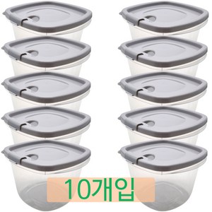 국내생산 전자렌지 스팀홀 환경호르몬 안심 밥팩 냉동밥 반찬 보관용기, 10개, 그레이500ml