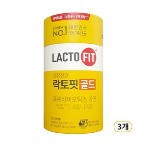 락토핏 생 유산균 골드, 100g, 3개