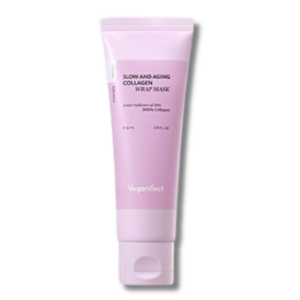 [물광피부]+비건이펙트 슬로우 앤 에이징 콜라겐 물광 랩마스크 80ml 1개 Veganifect 물광리프팅 초저분자 콜라겐 피부쿨링 매끈결광피부 속광피부 각질피지제거 수분광 저자극, 1개입