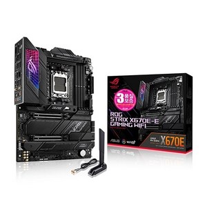 ASUS ROG STRIX X670E-E GAMING WIFI STCOM 에이수스 컴퓨터 게이밍 PC 메인보드 AMD CPU추천 MainBoard