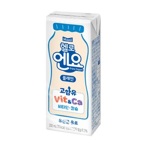 엔요 유산균음료 플레인, 200ml, 12개