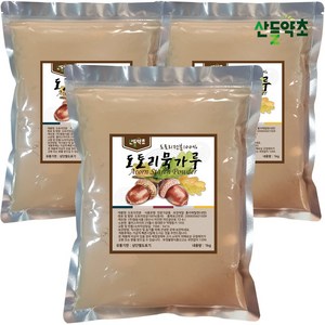 100% 도토리묵가루 도토리전분 묵재료, 3개, 1kg