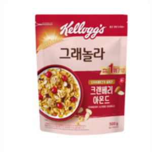 켈로그 크랜베리 아몬드 그래놀라 시리얼, 500g, 2개