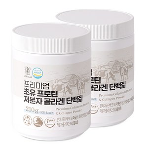 프리미엄 초유 프로틴 저분자 콜라겐 단백질 MBP 분말 210g, 2개