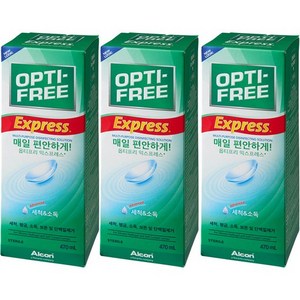 옵티프리 익스프레스 렌즈 세정액, 470ml, 3개