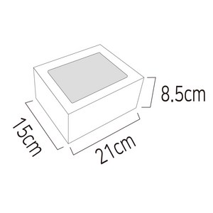 성원포장 투명창 선물상자 접이식, 접이식 210(50매)+스티커5X7(50장)