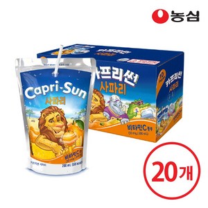 농심 카프리썬 사파리, 200ml, 20개