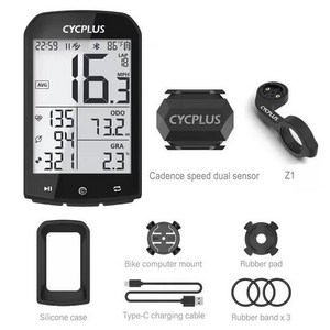 로드 자전거 네비게이션 무선 자전거 속도계 GPS 블루투스 5.0 컴퓨터 CYCPLUS M1 생활방수 거리측정기 M1 1개, M1+Z1+C3