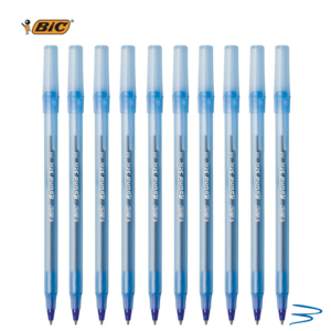 BIC 빅 라운드 스틱 볼펜 (1.0mm) 10개입, 청색