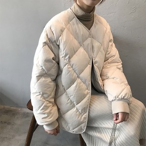 여성용 노카라 누빔 패딩 점퍼 경량패딩 Women's coat