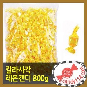 다산 사각칼라사탕 노랑(레몬맛) 800g, 1개