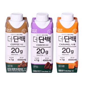 빙그레 더단백 드링크 프로틴음료 3종 기획, 1세트, 250ml