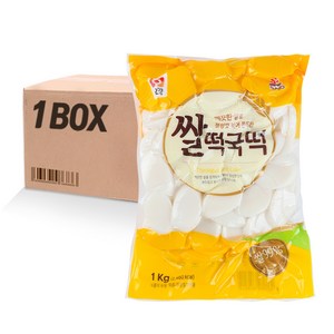 쌀떡국떡 1kg 10입 대용량 업소용 식자재 무방부제, 5개