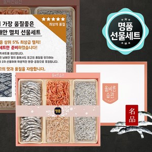 명절선물세트 남해안 명품멸치 선물세트 7호 세멸 400g+대멸300g+건새우50g+꽃새우50g, 1개