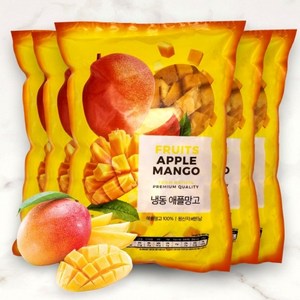 월드홀마켓 냉동 과일 애플망고 1kgx5봉, 1kg, 5개