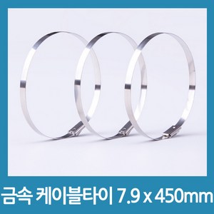 포에버 배관정리 스텐 케이블타이 7.9mm x 450mm, 10개