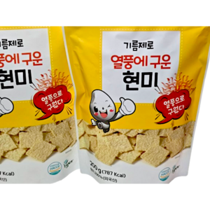 기름제로 열풍에 구운 현미, 200g, 3개, 200g
