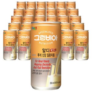 투석환자용 영양식 정식품 그린비아 알디플러스( 총 30캔), 1박스, 6000ml