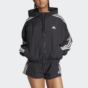 아디다스 ADIDAS 퍼포먼스 우먼스 에센셜 3S 우븐 윈드브레이커 여성바람막이 윈드브레이커 크롭바람막이 삼선바람막이 환절기겉옷 봄가을바람막이 환절기아우터 HT3399/IC0560