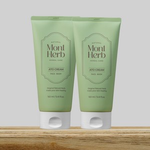 몽뜨허브 아토 크림 160ml +160ml / 끈적임없는 트러블잠잠 고보습, 2개