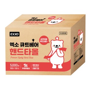 무형광 엑소 큐트베어 핸드타올 2겹5000매 페이퍼타올, 5000개입, 1개