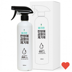 엠크린 한방에 곰팡이 제거제 500ml 벽지 물때 실리콘 베란다 창틀 벽 욕실 화장실 청소, 1개