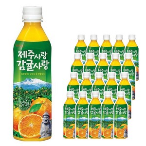 제주사랑감귤사랑 음료, 500ml, 20개