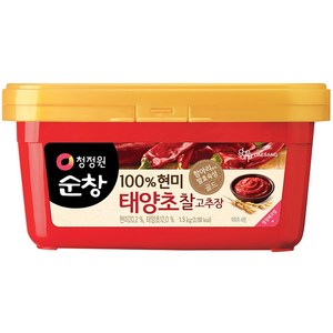 청정원순창 100% 현미 태양초 찰고추장, 1.5kg, 1개