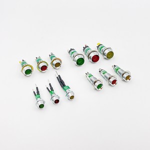 대한콘트롤 LED 표시램프 시그널램프 파일럿램프 판넬표시등 모음 6~12mm 5V~220V, 적색 (Red), DC 12V, TD-206 (6ø), 1개