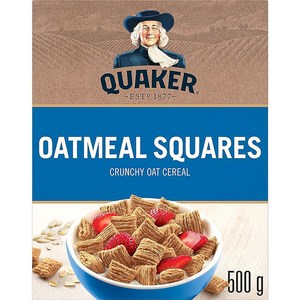 Quake 오트밀 스퀘어 크런치 귀리 시리얼 500g, 1개