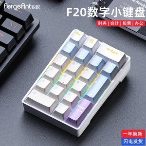 Fogant F20 키패드 미니 숫자 외부 키보드 유선 ABS 맞춤형 패드 PC 게이머 액세서리 선물 20 키, 적축, 없음, [07] Puple