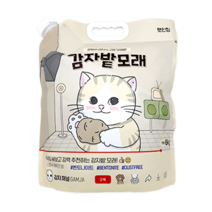 펫인칭 고양이 벤토나이트 감자밭 모래, 6kg, 1개, 무향